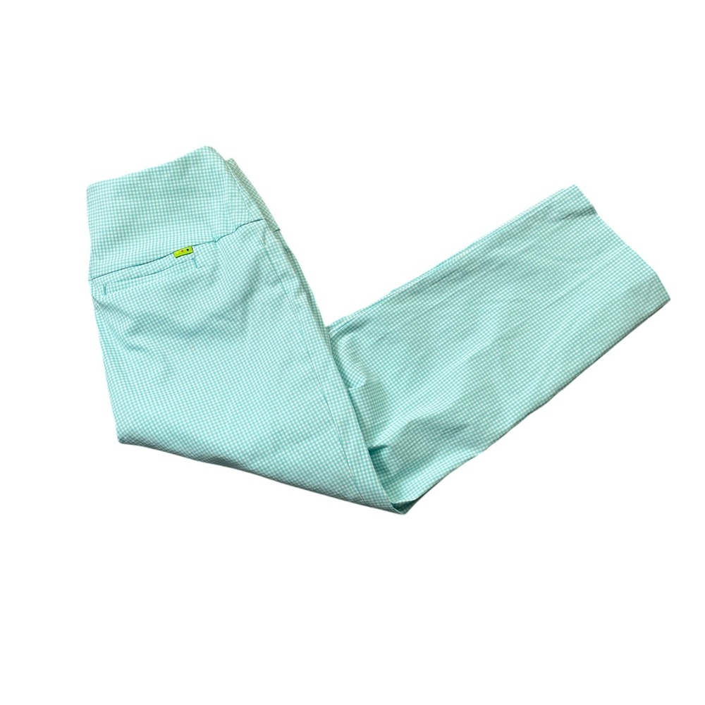 Swing Control Pants 10 Blue Check Pockets Polyester‎ Blend Golf
